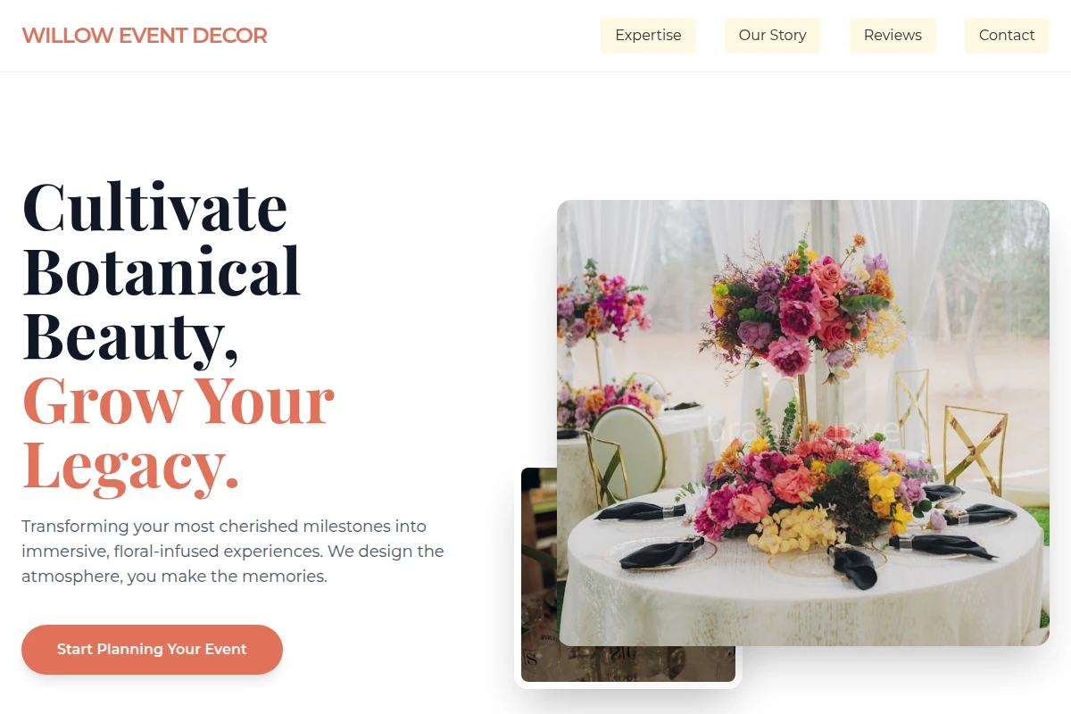Willow Event Decor