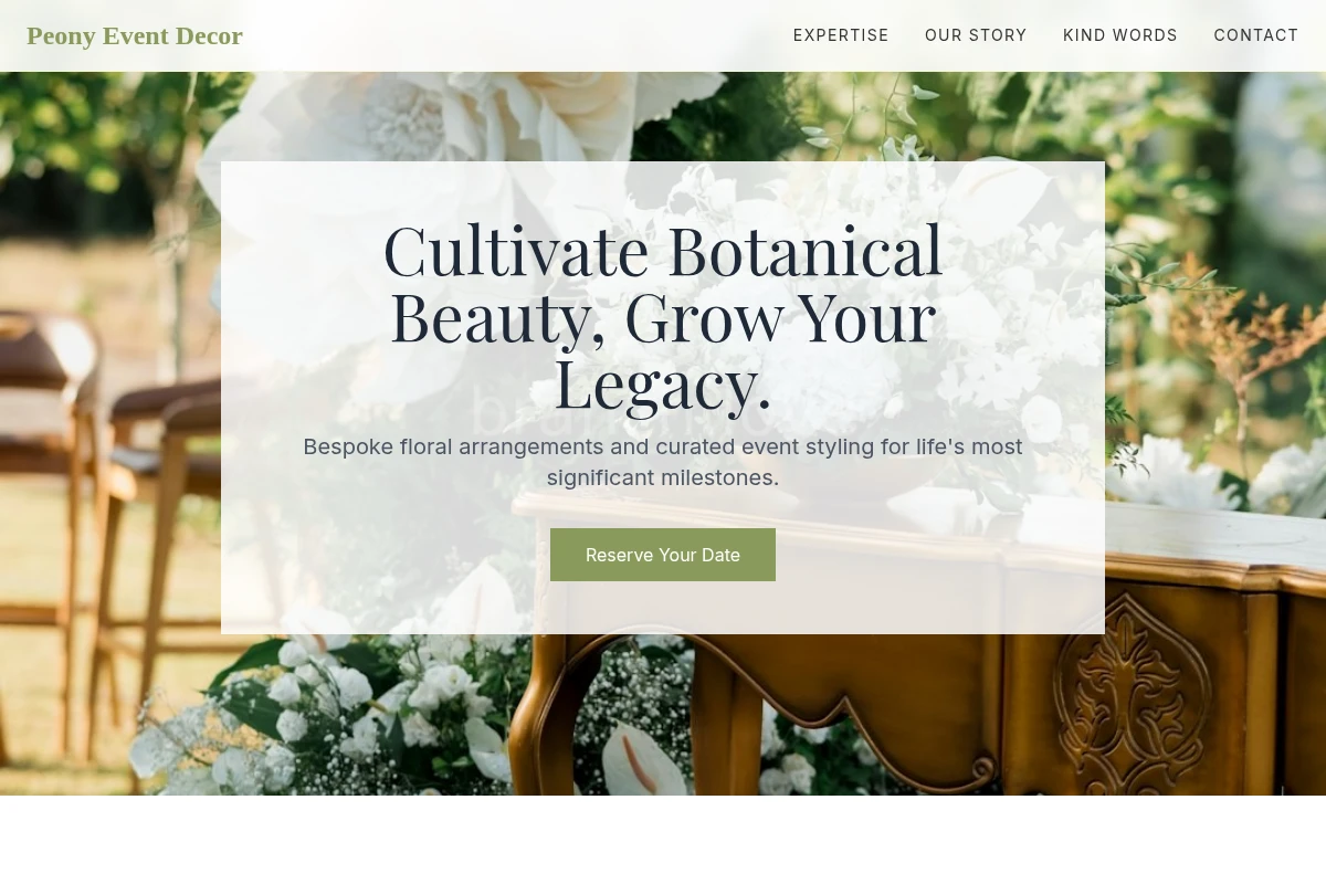 Peony Event Decor